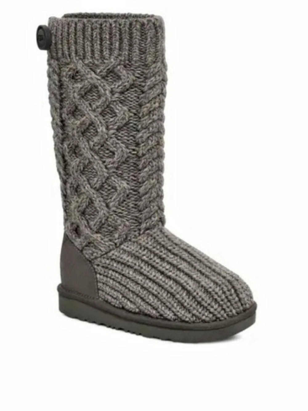 UGG Classic Cardy Knit Tall Boots Gray